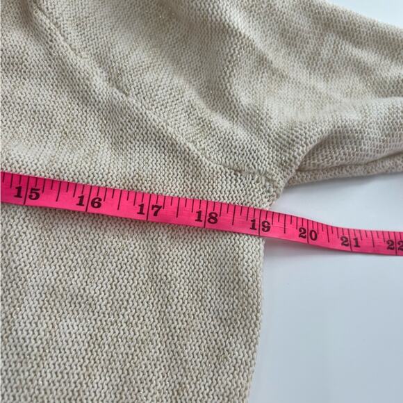 Lilly Pulitzer Tatum Long Fringe Hem Cardigan metallic gold sz L - Picture 4 of 8